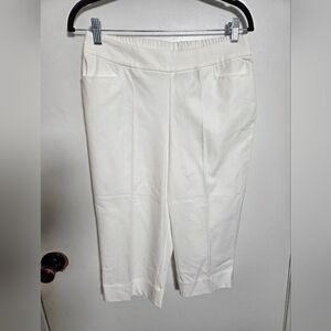 Isaac Mizrahi Carpi's  Pants White Sz 6 Stretch Pull On Women's